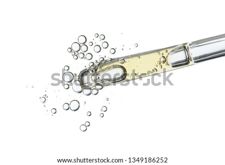 Similar – Image, Stock Photo Transparent cosmetic serum dropper on a blue background