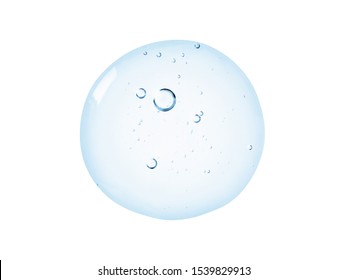 Serum texture. Blue liquid gel with bubbles drop isolated on white background - Shutterstock ID 1539829913
