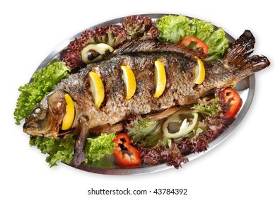 Served Fried Carp