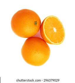 Served Orange Fruit Composition Isolated Over The White Background, Top View