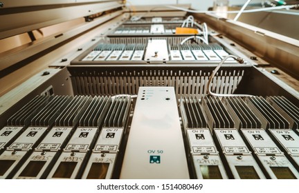 server cabinet inside the wire