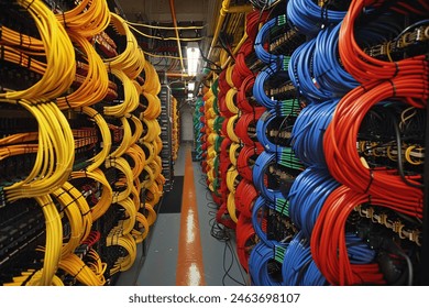 Server cable management, database, server rooms