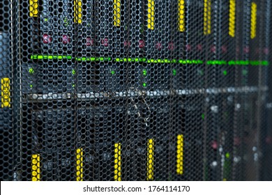 Server internet datacenter room, network, technology concept background.