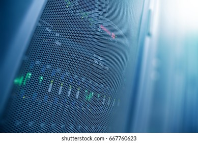 Server internet datacenter room, network, technology concept background, Data center is the server control center for internet provider.