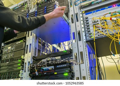 Installation New Server Rack Computer Equipment Stock Photo (Edit Now ...