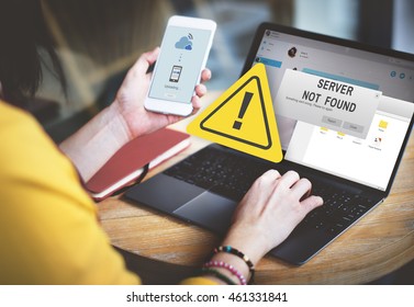 Server Not Found Error Inaccessible Concept