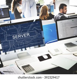 Server Online Technology Storage Software Concept