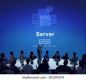 Server Online Technology Storage Software Concept