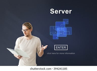 Server Online Technology Storage Software Concept