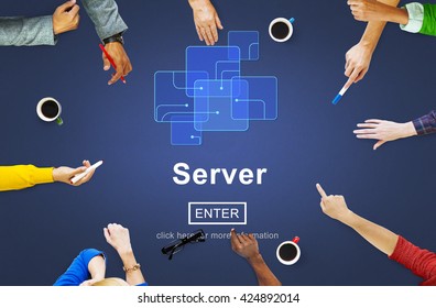 Server Online Technology Storage Software Concept