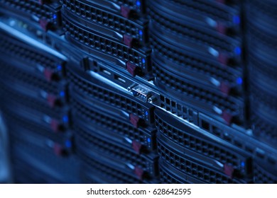Server rack cluster in a data center