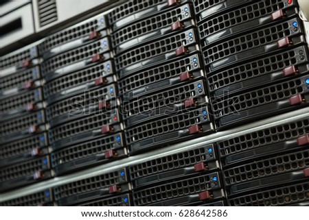 Server rack cluster in a data center