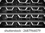 Server racks for big data and internet communications.