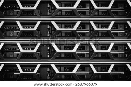 Server racks for big data and internet communications.