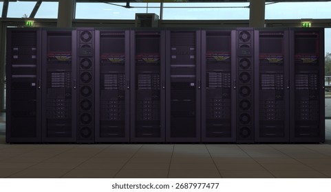 server racks in a data center