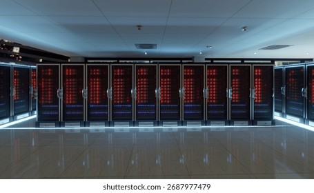 server racks in a data center
