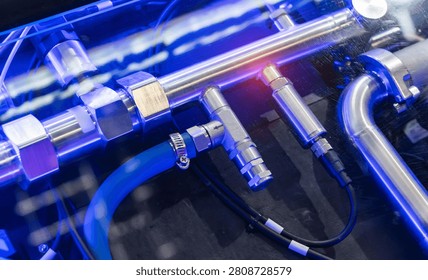 server racks with a liquid cooled supercomputer system with tube  