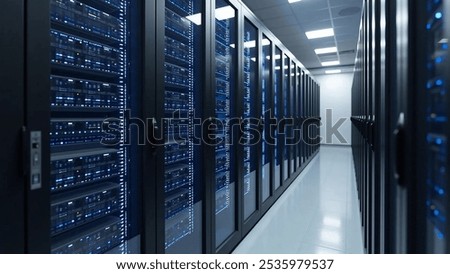 Server room in data center 