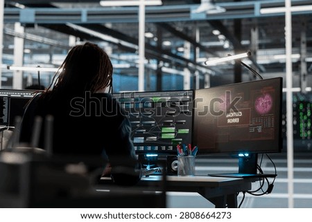 Server room engineer finding critical error in equipment used for machine learning training.