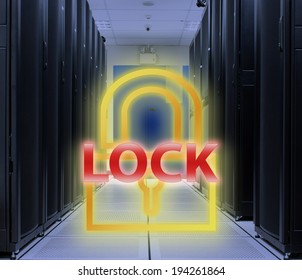 Server room Lock Key : Security concept