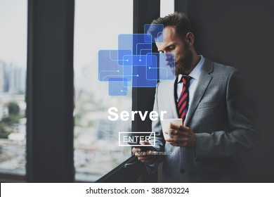 Server Technology Online Internet Database Concept