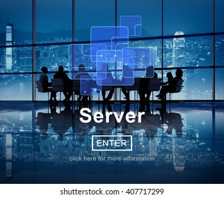 Server Technology Online Internet Database Concept