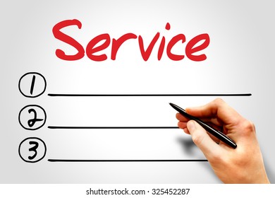 Service Blank List, Business Concept