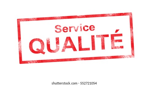 Service Qualite Red Rectangular Stamp Stock Photo 552721054 | Shutterstock