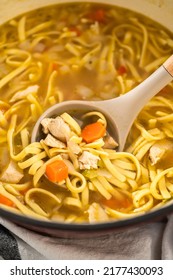 Serving Chicken Noodle Soup Kluski Noodles Stock Photo 2177430093 ...