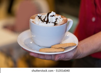 serving coffee