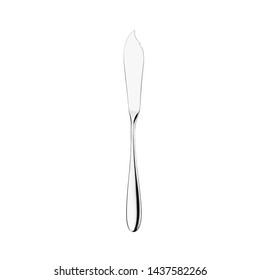 Serving Fish Knife Isolated On White Background.