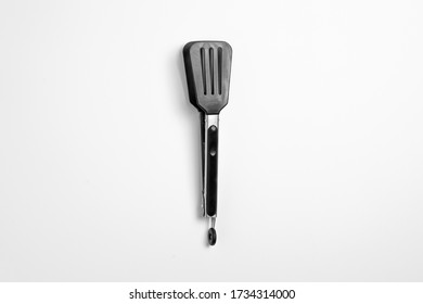 Serving Kitchen Cooking Tongs Isolated On A White Background.High Resolution Photo.