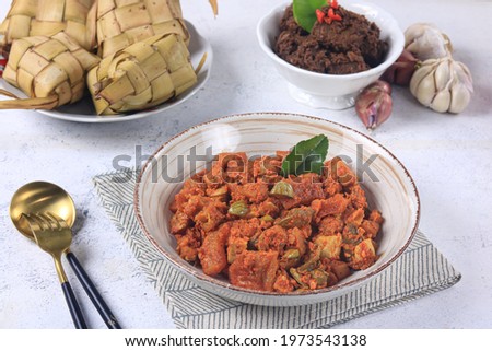 Serving packages during Eid al-Fitr or Eid al-Adha. Selective focus and Blured background.