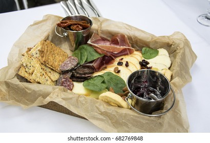 Serving snacks for wine.