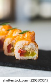 Serving Of Sushi. Asian Food. Food Photography