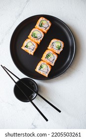 Serving Of Sushi. Asian Food. Food Photography