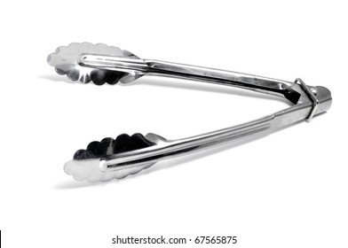 serving tongs isolated on a white background