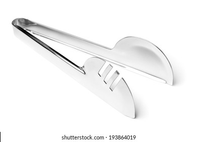 Serving Tongs On White Background