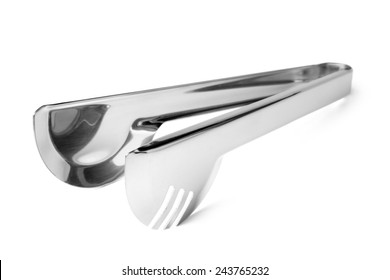 Serving Tongs On White Background