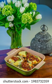 Serving Tray At A Potluck Dinner