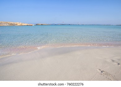 Ses Illetas Beach In Formentera,  Balearic Islands, Spain