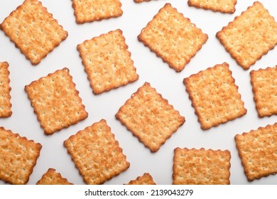 Sesame cracker, cracker, cookie cracker on different backgrounds.