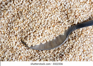 sesame seed with spoon