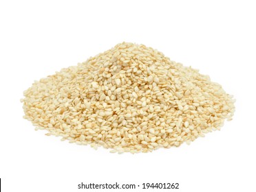 Sesame Seeds Isolated On White Background 