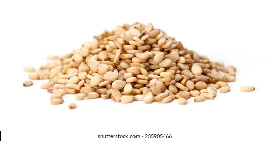 Sesame Seeds Isolated On White Background