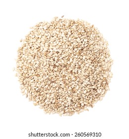 Sesame Seeds  Isolated On White By Top View