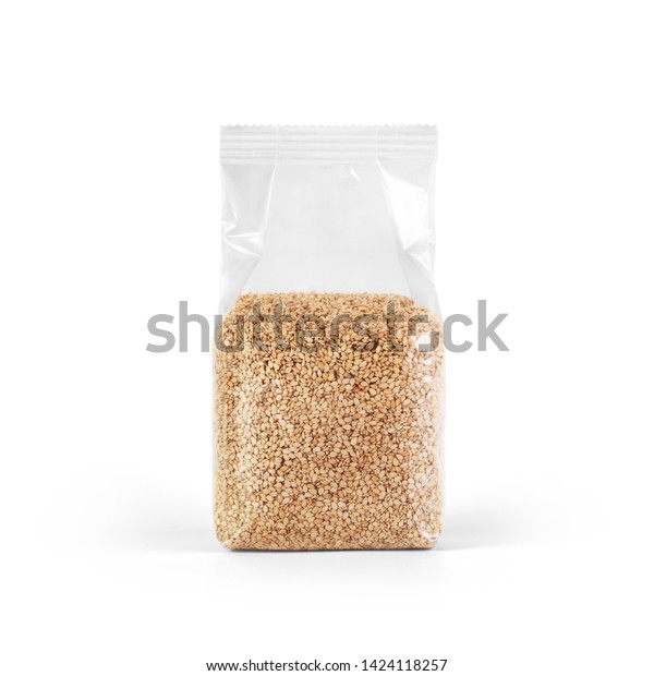Download Sesame Seeds Transparent Plastic Bag Isolated Stock Photo Edit Now 1424118257 Yellowimages Mockups