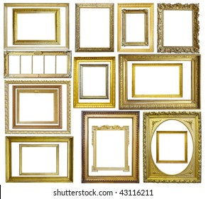 Set 20 Vintage Gold Picture Frame Stock Photo 43116211 | Shutterstock