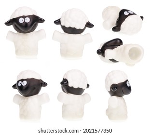 Set Of Animal Finger Puppets Isolated On A White Background.