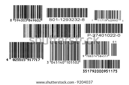 set of barcodes (scanned)